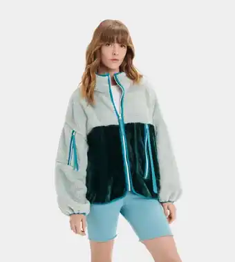 UGG Ugg marlene sherpa jacket for women in sidewalk/racing green offer