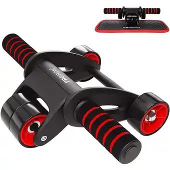 UK Sport Imports Proiron ab roller wheel with free extra thick knee pad mat offer