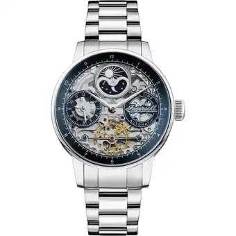 Watch Shop Ingersoll 1892 the jazz automatic mens watch with blue dial and silver stainless steel bracelet offer