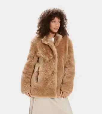 UGG Ugg lianna short shearling coat for women in brown offer