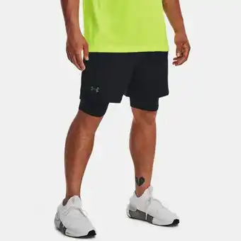 Under Armour Under armour men's vanish woven 2-in-1 shorts black / black / pitch gray s offer