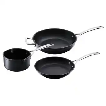 The Hut Le creuset toughened non stick 3 piece cookware set offer