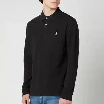 The Hut Ralph lauren polo men's basic mesh long sleeve polo shirt - black marl heather offer
