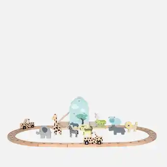 The Hut Jabadabado wooden go on safari train track & animals offer