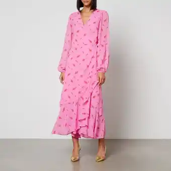 The Hut Cras crās luella printed recycled crepe wrap dress - eu 40 offer