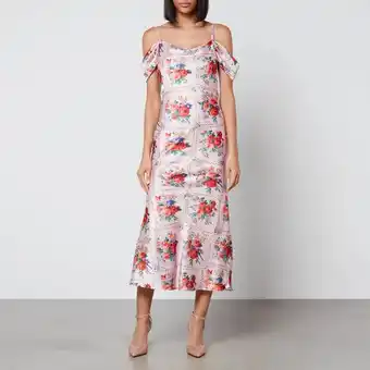 The Hut Hope & ivy valetta floral-print satin midi dress offer