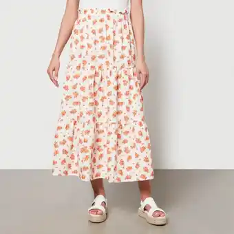 The Hut Aligne hema floral-print poplin midi skirt - eu 34 offer