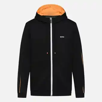The Hut Hugo boss boss saggy logo cotton-blend hoodie offer