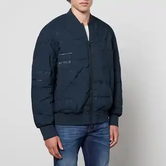 Armani exchange all-over logo shell bomber jacket