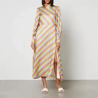 The Hut Olivia rubin nessie printed satin midi dress offer