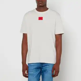 The Hut Hugo boss hugo men's diragolino212 t-shirt - light beige offer