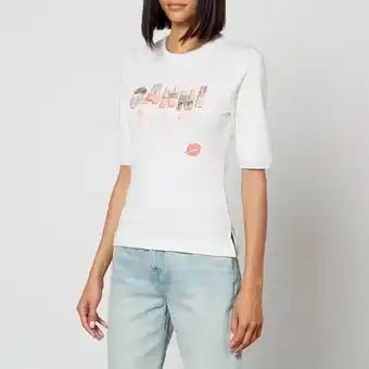 Ganni printed organic cotton-jersey t-shirt