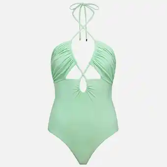Coggles Self portrait self-portrait women's cut out halter neck swimsuit - spearmint offer