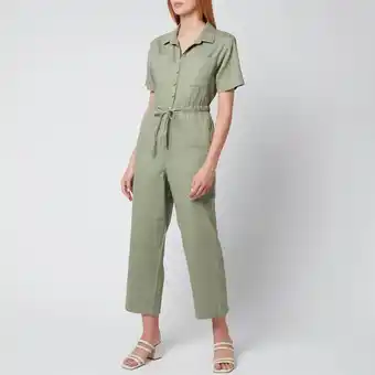 The Hut Whistles women's tie detail jumpsuit - sage offer