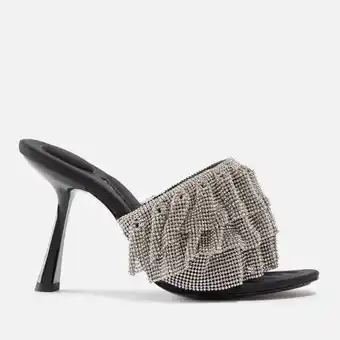 Alexander wang nala 105 crystal-embellished nylon heeled mules - eu 36/uk