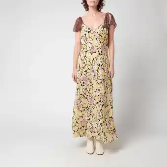 Rixo women's effie midi dress - lilac meadow leopard mix