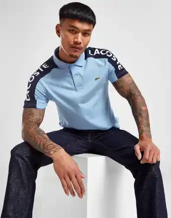 JD Sports Lacoste colour block polo shirt - blue - mens offer