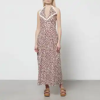 Coggles Rixo women's sabrina midi dress - chocolate daisy chain offer