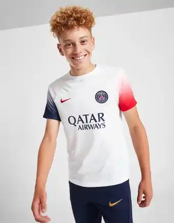 JD Sports Nike paris saint germain academy pre match top junior - white offer