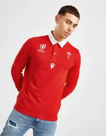 JD Sports Macron wales rugby union world cup 2023 long sleeve shirt - red - mens offer
