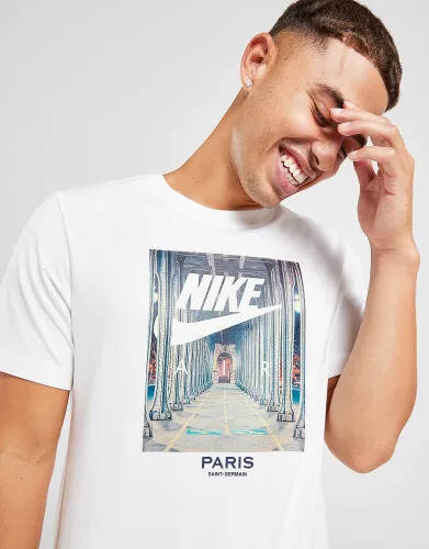 JD Sports Nike paris saint germain photo t-shirt - white - mens offer