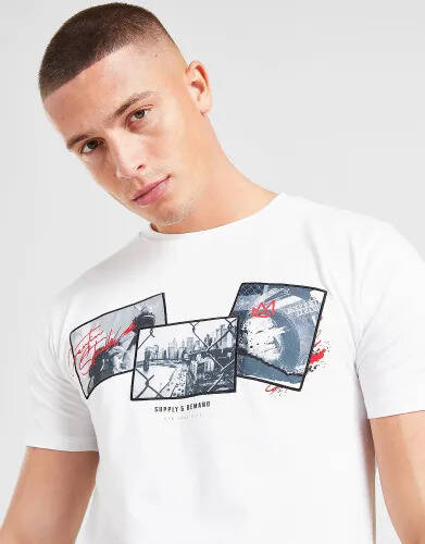 JD Sports Supply & demand stacks t-shirt - white - mens offer