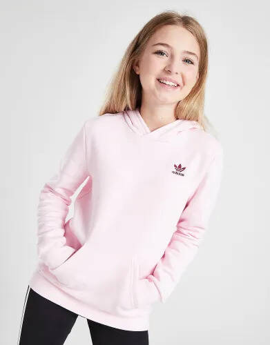JD Sports Adidas originals girls' trefoil essential hoodie junior - clear pink - womens offer