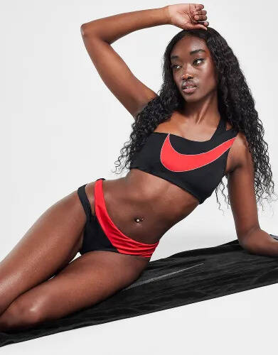 JD Sports Nike asymmetric bikini bottoms - black - womens offer