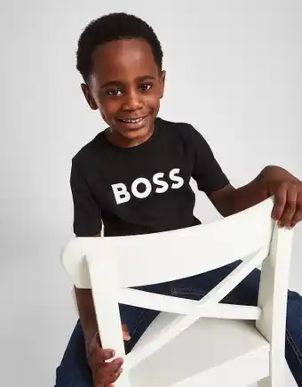 JD Sports Hugo boss boss large logo t-shirt children - black offer