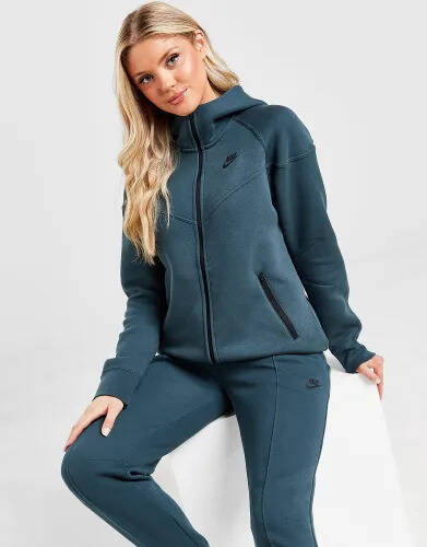 JD Sports Nike tech fleece hoodie - deep jungle - womens offer