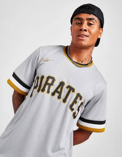 JD Sports Nike mlb pittsburgh pirates cooperstown jersey - grey - mens offer