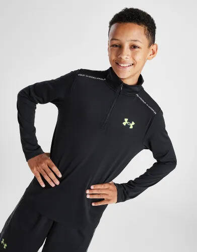 JD Sports Under armour tech wordmark 1/2 zip track top junior - black offer