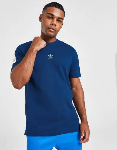 JD Sports Adidas originals monogram tape t-shirt - navy - mens offer