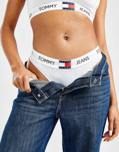 JD Sports Tommy hilfiger tommy jeans heritage cotton briefs - white - womens offer