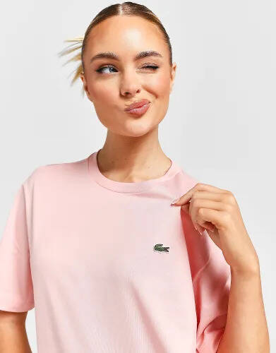 JD Sports Lacoste small logo t-shirt - pink - womens offer