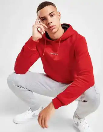 JD Sports Mckenzie essential edge overhead hoodie - red - mens offer