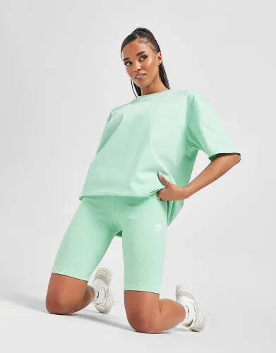 JD Sports Adidas originals ribbed cycle shorts - blue - womens offer
