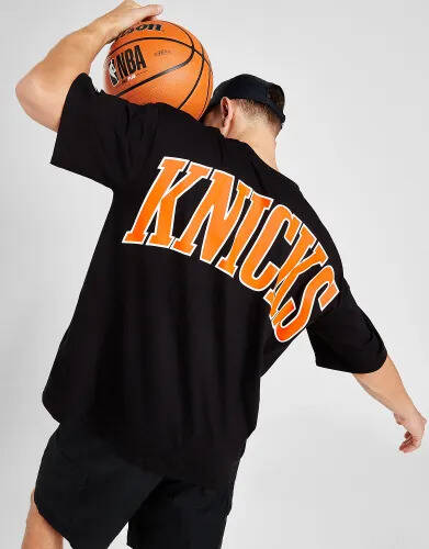 JD Sports New era nba new york knicks logo oversized t-shirt - black - mens offer
