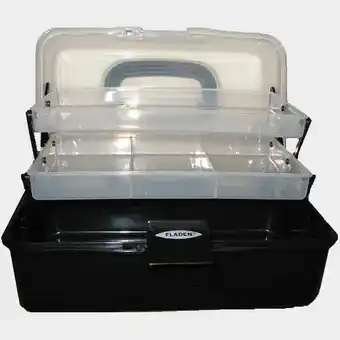Ultimate Outdoors Fladen two tray cantilever box medium - black, black offer