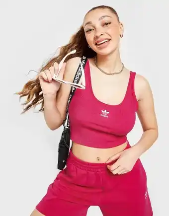 JD Sports Adidas originals rib tank top - real magenta - womens offer
