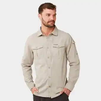 Ultimate Outdoors Craghoppers men's nosilife adventure ii long sleeve shirt - cream, cream offer