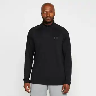 Ultimate Outdoors Under armour men's ua tech quarter zip long sleeve top - black, black offer
