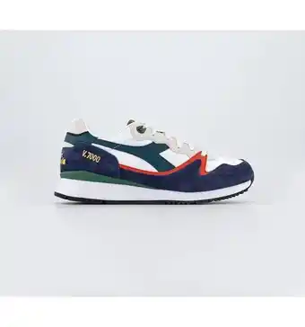 Offspring Diadora v7000 trainers white classic navy dark red,white offer