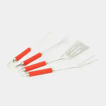 Ultimate Outdoors Hi-gear 3 piece premium bbq tool set - red, red offer