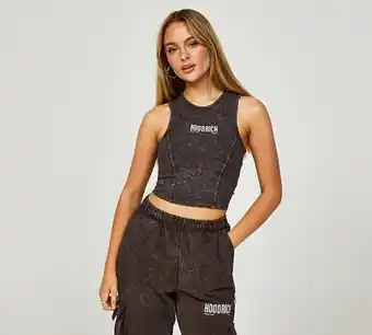 Footasylum Hoodrich womens og peak acid wash tank top offer