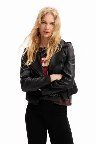 Desigual Desigual slim biker jacket - black - xs offer