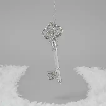 Morrisons Morrisons hanging silver key christmas decoration offer