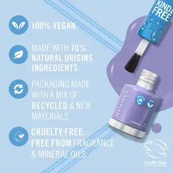 Asda Rimmel london kind & free nail polish lavender light 8ml offer