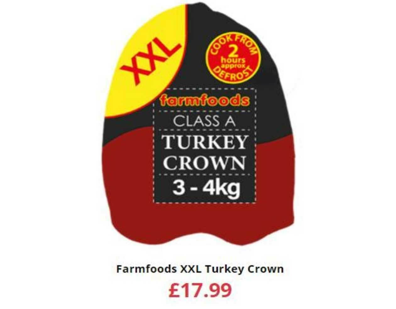Farmfoods XXL Turkey Crown offer at Farmfoods