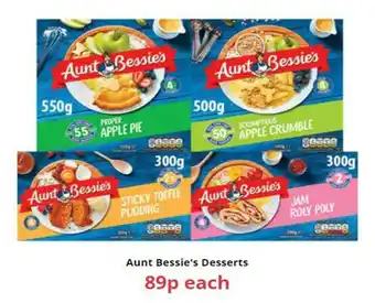 Farmfoods Aunt Bessie's Desserts offer